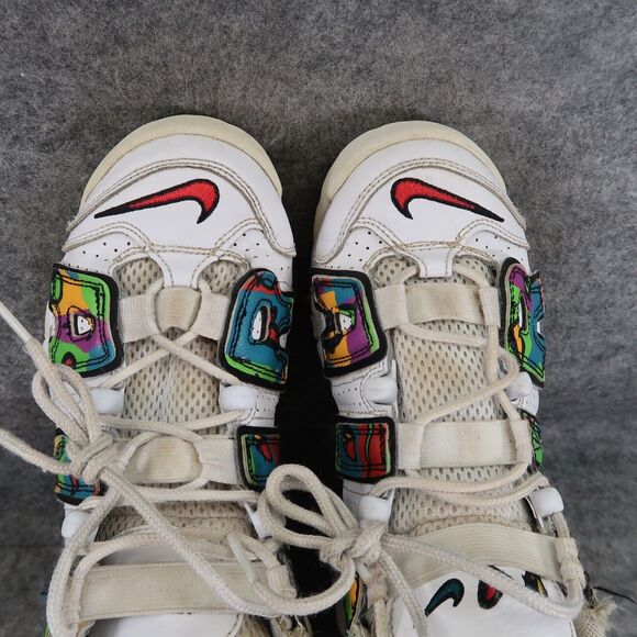 Nike Shoes Youth 4.5 Sneakers Air More Uptempo Peace Love Swoosh GS Athletic Mid - Picture 9 of 15
